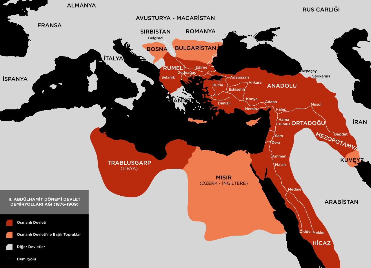 Abdülhamid Dönemi Osmanlı Haritası