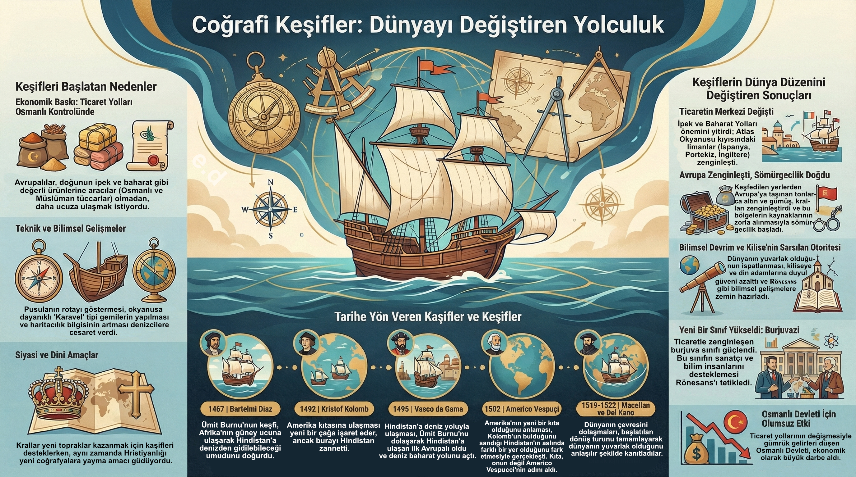 coğrafi keşifler İnfografik