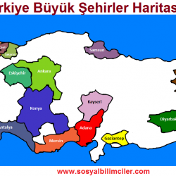 Ülkemizdeki Büyük Şehirler Haritası